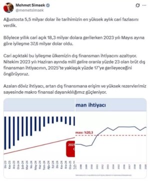 agustosta tarihimizin en yuksek aylik cari fazlasi DBBYN8Hk.jpg